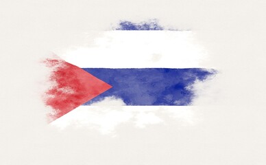 Painted national flag of Cuba.