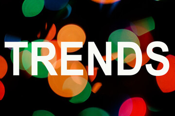 Trends banner. Creative ideas. Last tendency. Bokeh lights 