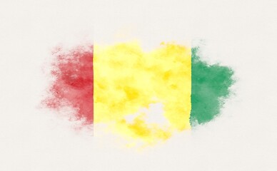 Painted national flag of Guinea.