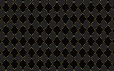 Stylish geometric background from a pattern of gray and black polygons with golden outlines for design and decoration, wallpaper, textiles.