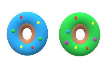 2 donuts colorful You can use the icon for many purposes such as: websites, user interface, print templates, promotional materials, infographics, web and mobile applications games or riskin ...