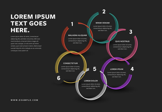 3D Circles Infographic Layout