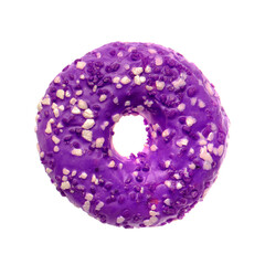 One appetizing American donut on white background isolated