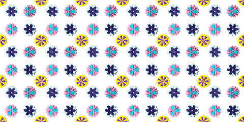 Seamless 3d ornament. Seamless textured tiles. Geometric pattern. 3d rendering