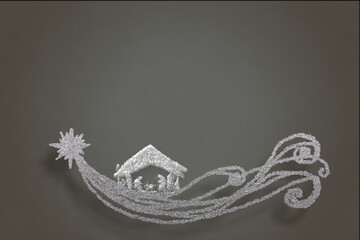 Christmas Nativity Scene religious background card