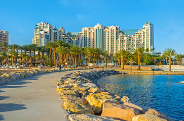 The pier of New Harbor, Eilat, Israel