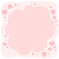 Abstract background with hearts. Cartoon flat style. Isolated over white background. Illustration. Vector
