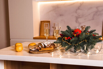 new Year. Christmas. home derok. cozy table