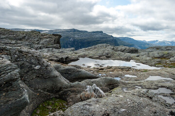 Hike to Trolltunga, Odda, Sørfjord Norwegen, Scandinavia, 14km hike