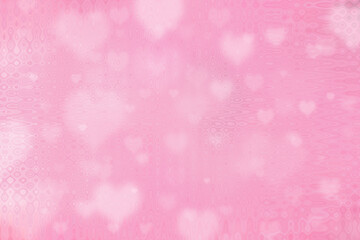 Pink abstract background with heart shape texture for valentine