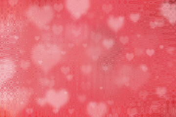 Red abstract background with heart shape texture for valentine and christmas