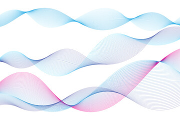 Illustration of blue wave lines