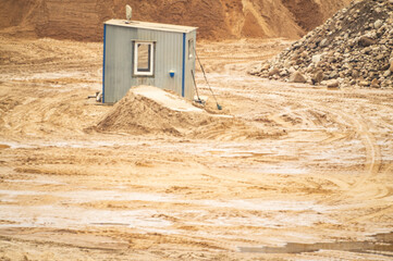 Industrial architecture building for mining in sand quarry