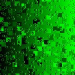 rectangular shapes in shades of neon emerald green and black colours making intricate unique geometric  designs with water drops