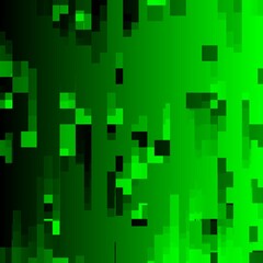 rectangular shapes in shades of neon emerald green and black colours making intricate unique geometric  designs