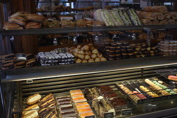 Food in display case
