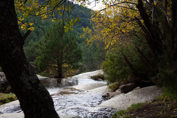 Obraz premium A mountain valley during autumn beautiful landscape