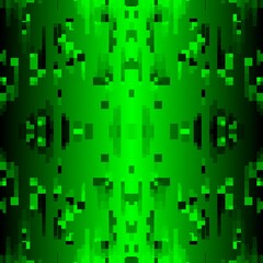 rectangular shapes in shades of neon emerald green and black colours making intricate unique geometric  designs