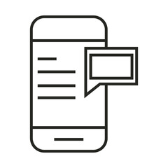 digital marketing smartphone online message line icon