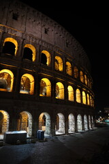 Naklejka premium View at the Colosseum by night, Rome