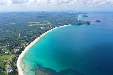 A Beautiful Beach at tip of Borneo, Sabah Malaysia. - obrazy, fototapety, plakaty