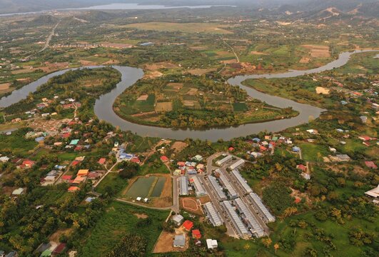 aerial view of tuaran river