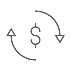 money commerce promotion shopping in thin line style