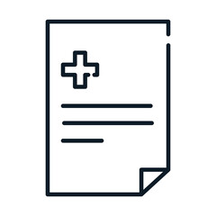 Obraz premium health medical document report line icon