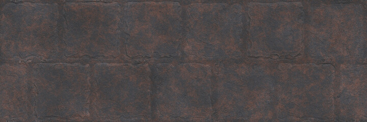 3d illustration- destroyed metal wall