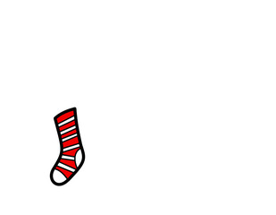 クリスマスの靴下１(色線線)