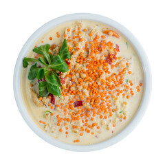 restaurant menu menu food on a plate top view white background