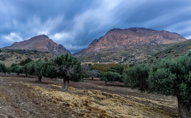 Grounds of the lower Monastery of Preveli (Monastery of St. John the Baptist),   founded in the Middle Ages by a feudal lord named Prevelis, Southern Crete, Greece