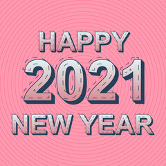 Happy 2021 new year template design