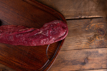 Fresh and raw fillet Mignon