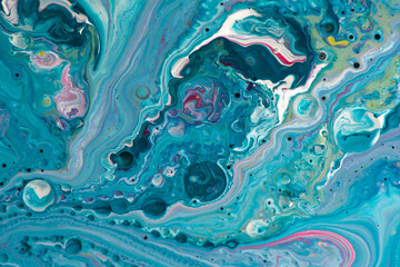 Liquido abstracto acrílico pouring 006