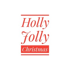 ''Holly jolly Christmas'' Lettering