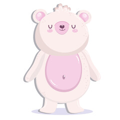 cute little bear cartoon icon design