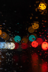 Bokeh in a rainy night