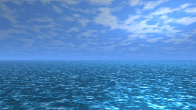 Calm Ocean Sea Surface Quiet Sky Render