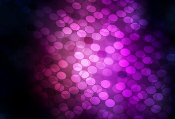 Dark Purple vector pattern with spheres.