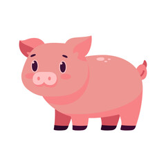 Isolated cartoon of a pig - Vector illustration