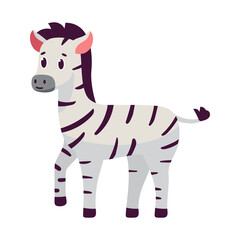 Isolated cartoon of a zebra - Vector illustration