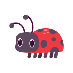 Isolated cartoon of a ladybug - Vector illustration
