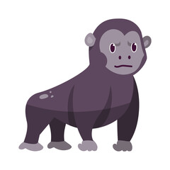 Obraz na płótnie Canvas Isolated cartoon of a gorilla - Vector illustration