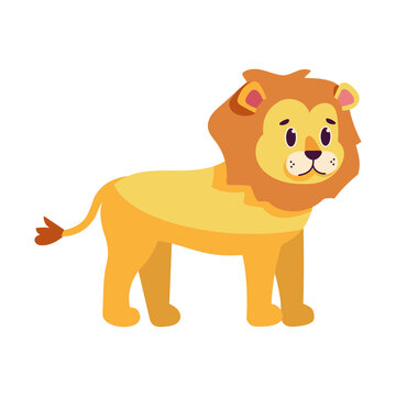 Isolated cartoon of a lion - Vector illustration