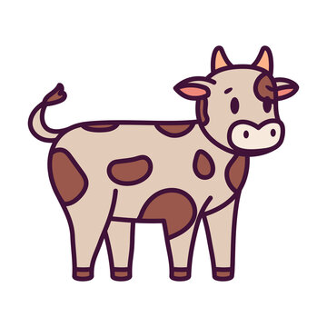 Isolated cartoon of a cow - Vector illustration
