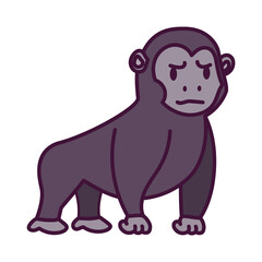 Isolated cartoon of a gorilla - Vector illustration