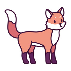 Isolated cartoon of a fox - Vector illustration