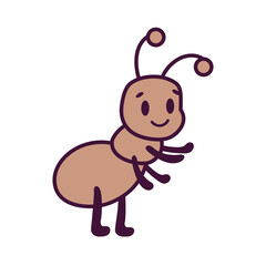 Isolated cartoon of an ant - Vector illustration
