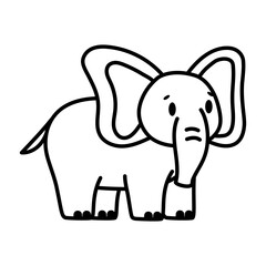 Isolated cartoon of an elephant - Vector illustration